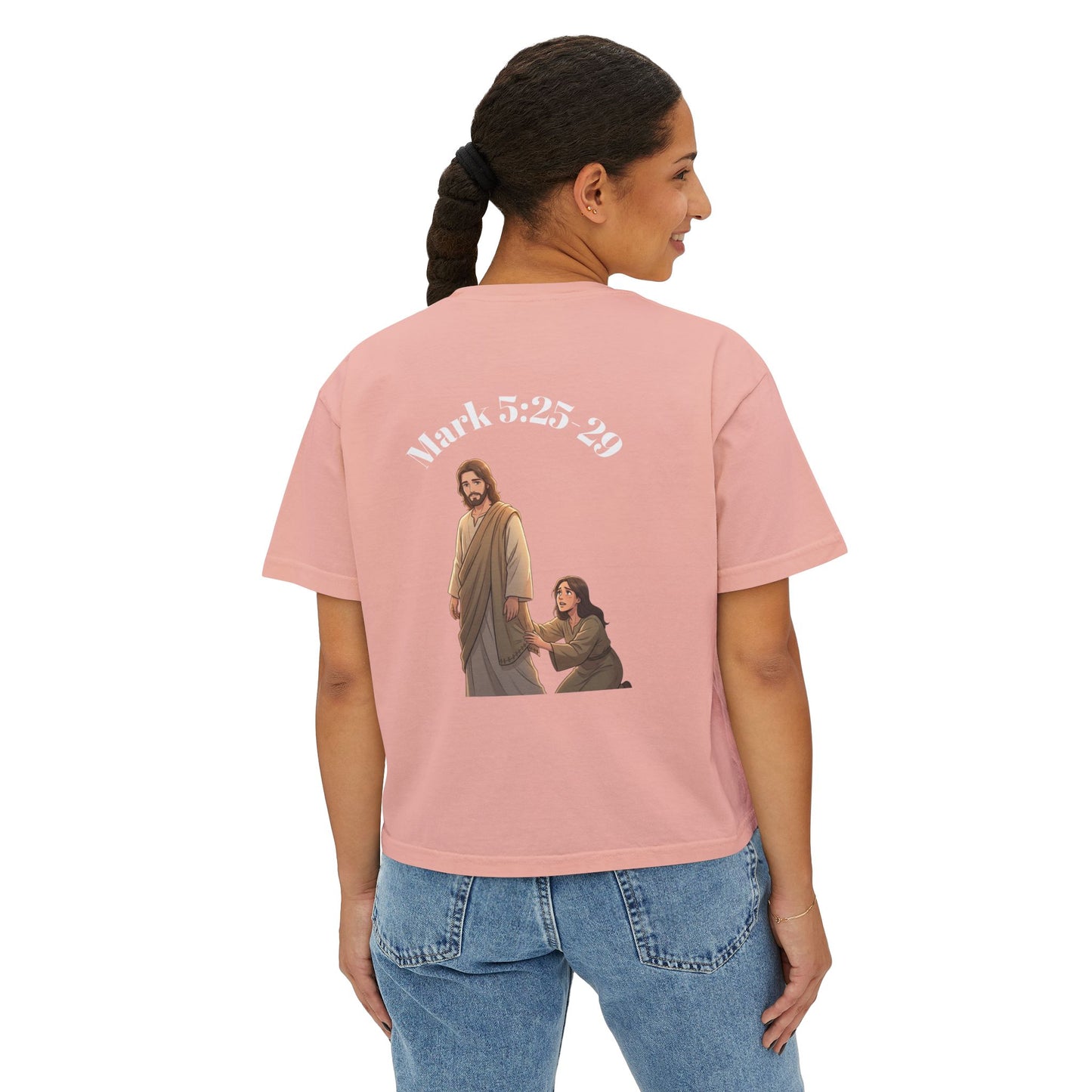 Mark 5:25-29 Woman’s Box Tee
