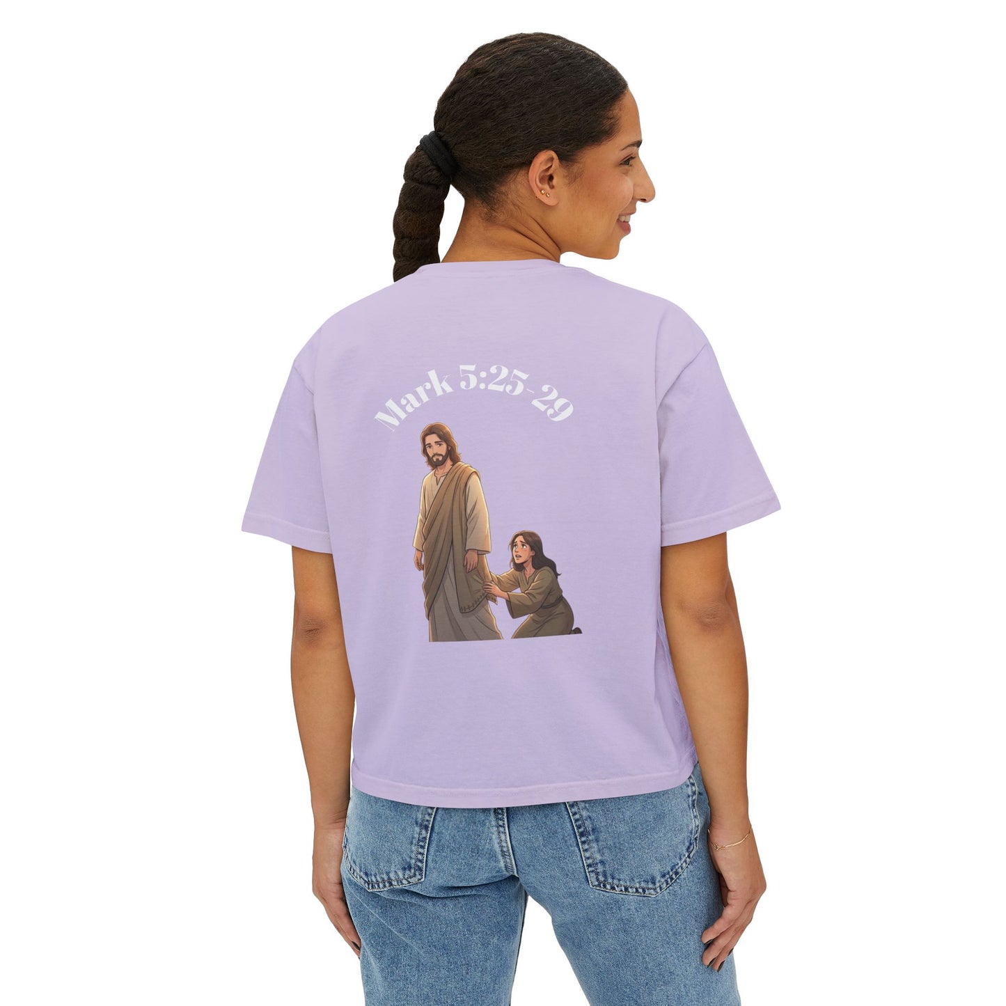 Mark 5:25-29 Woman’s Box Tee