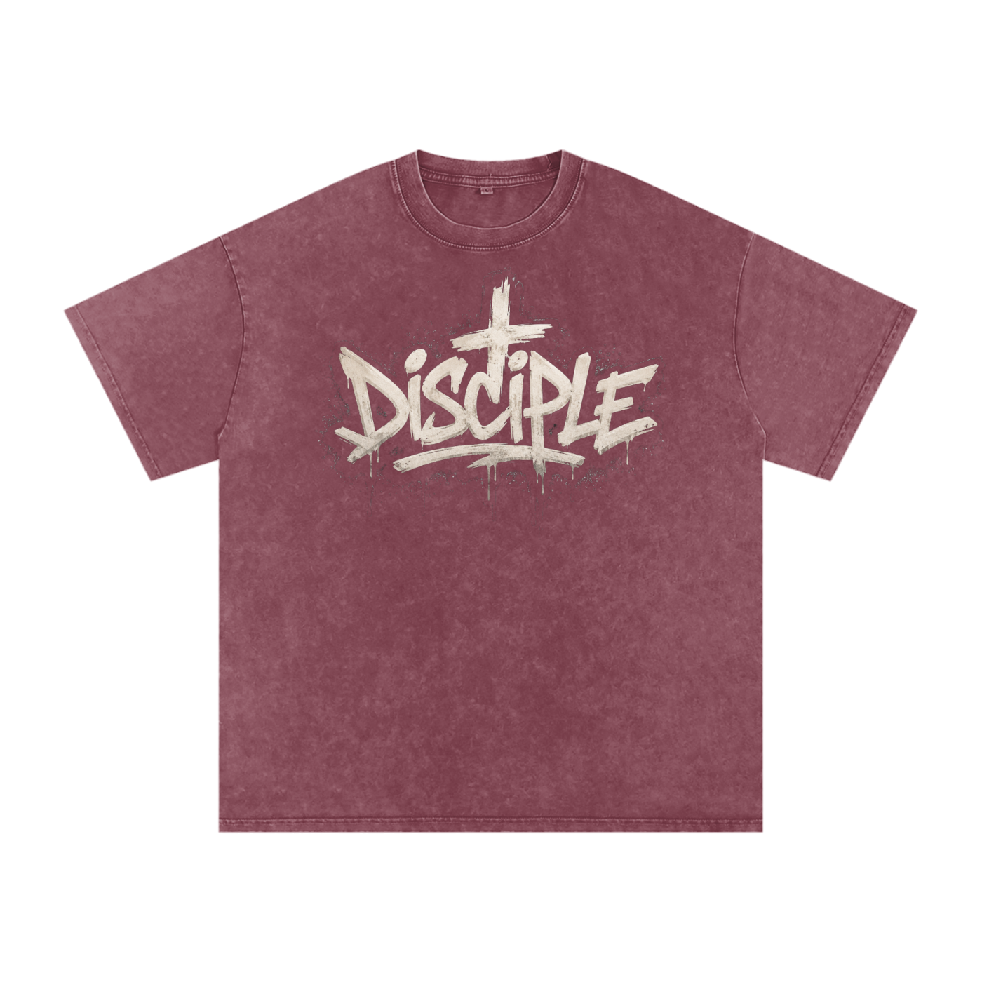 Disciple Snow Washed Oversized Cotton T-Shirt